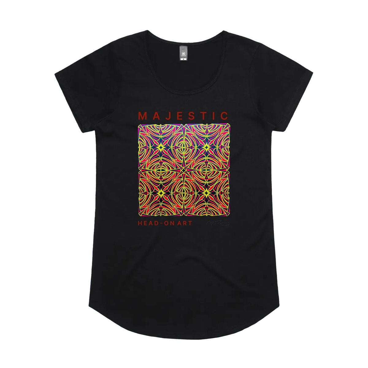 Black front flat lay