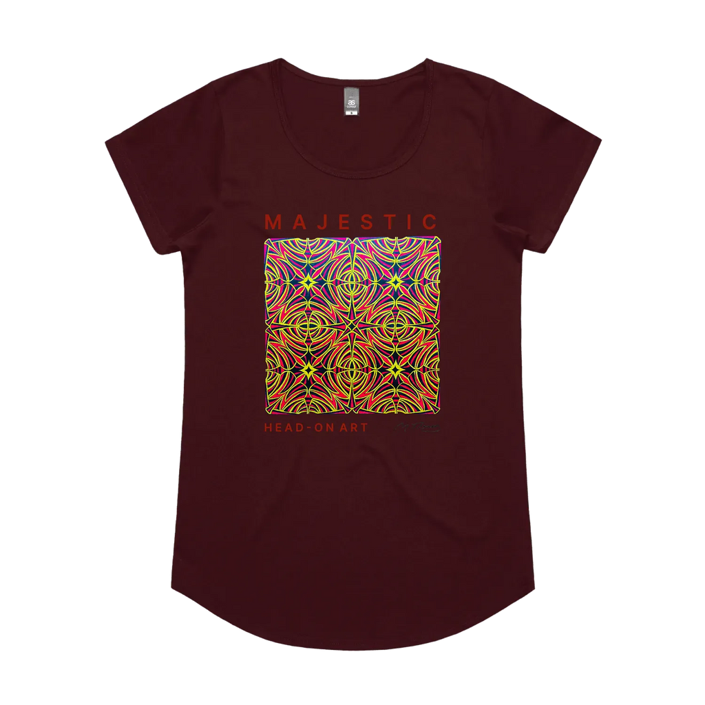 Burgundy front flat lay