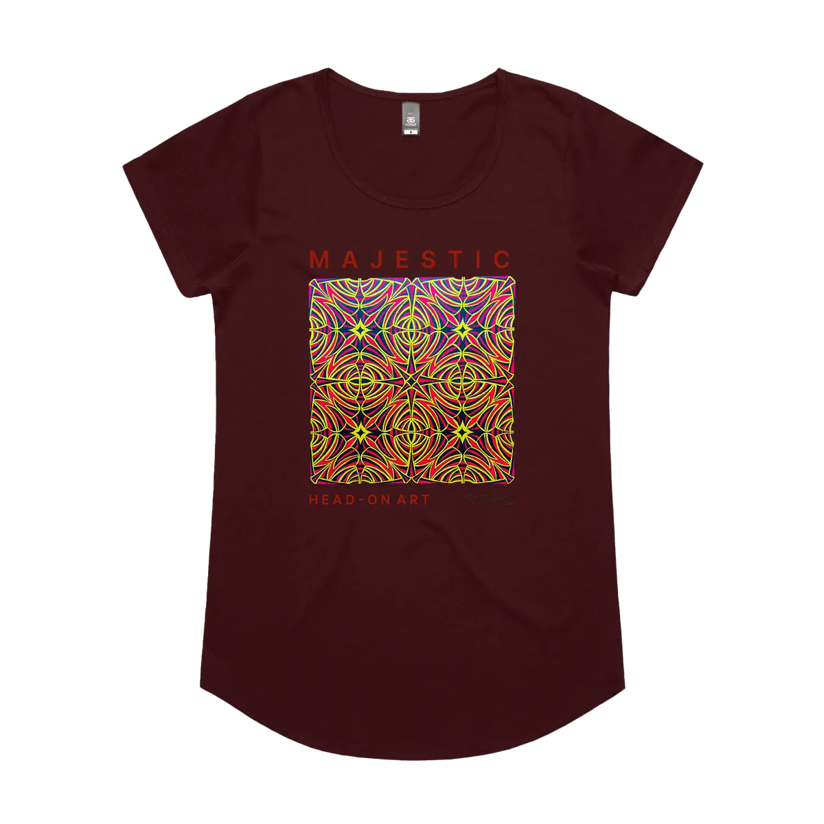 Burgundy front flat lay