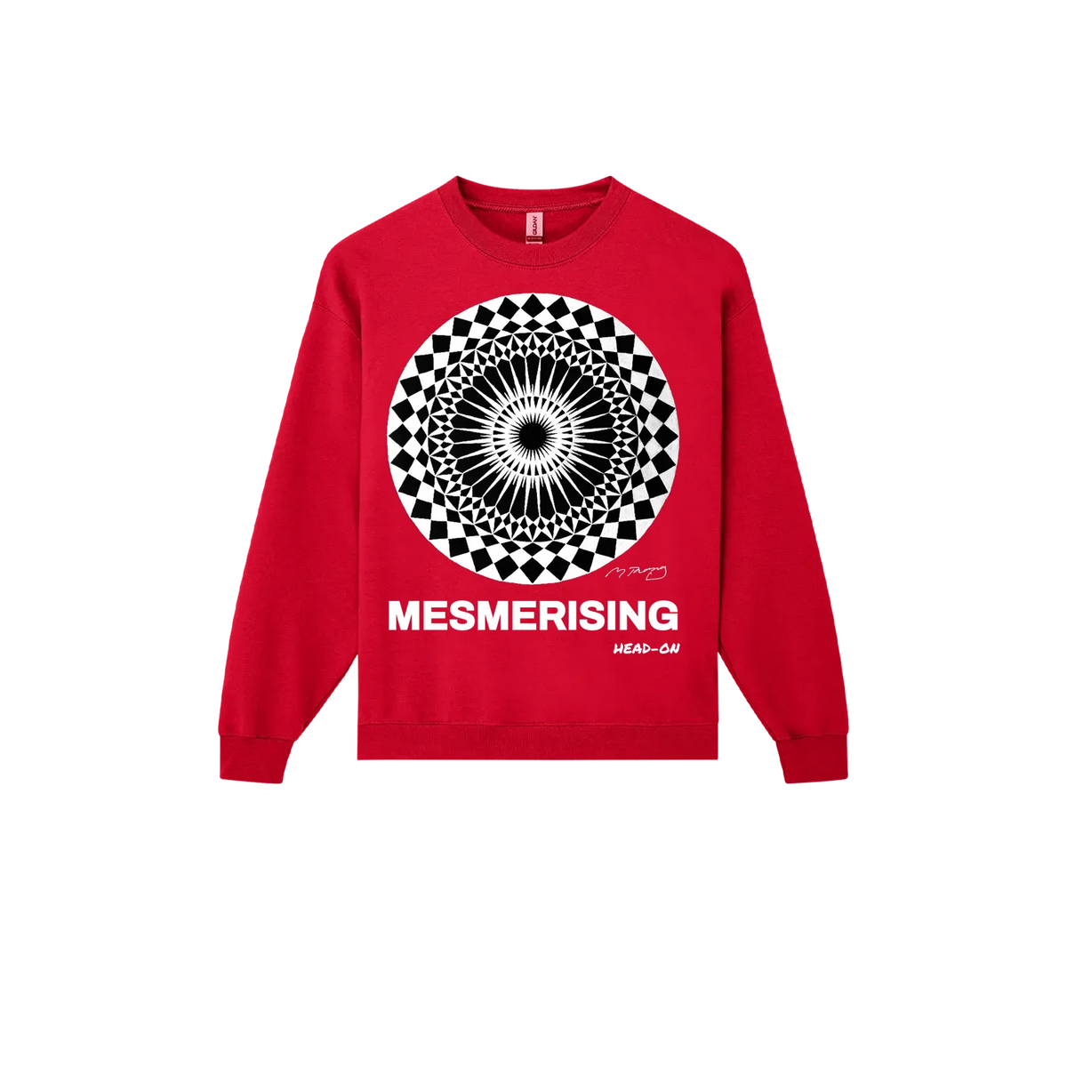 Red front flat lay